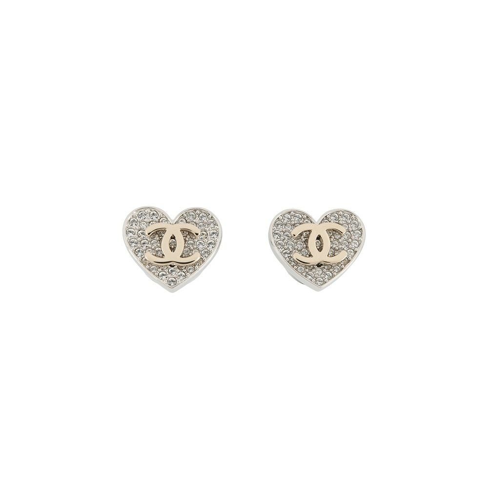 シャネル ピアス ココマーク ハート ラインストーン B26P ABH084