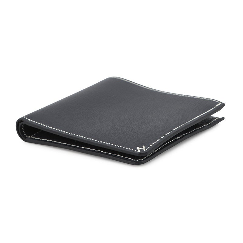 エルメス 二つ折り財布 セリエ コンパクト Sellier H グリミスティ/シルバー金具 エバーカラー W刻印