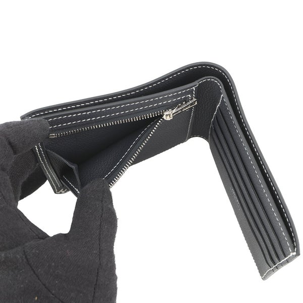 エルメス 二つ折り財布 セリエ コンパクト Sellier H グリミスティ/シルバー金具 エバーカラー W刻印