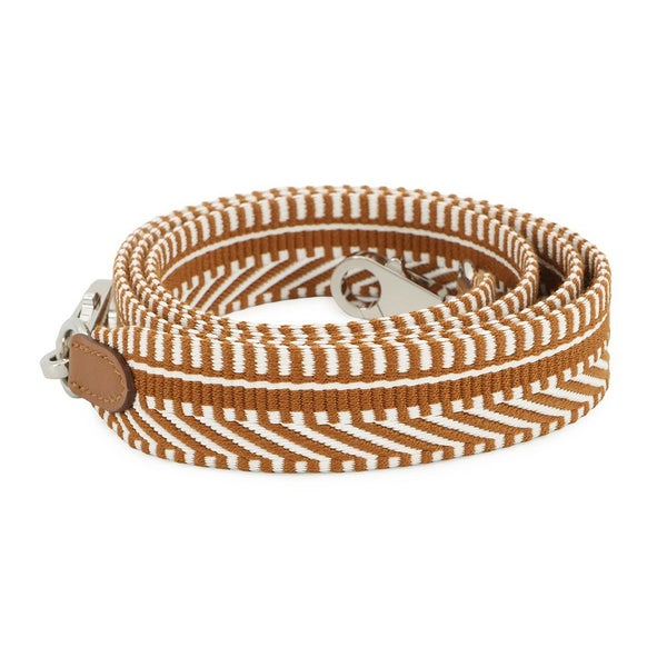 エルメス ショルダーストラップ バンドリエール サングル カヴァル ゴールド/ホワイト/シルバー金具 K刻印