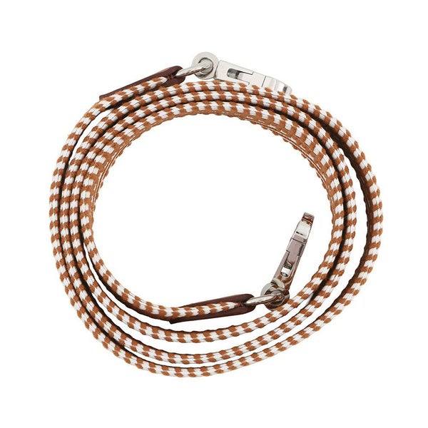 エルメス ショルダーストラップ バンドリエール サングル カヴァル ゴールド/ホワイト/シルバー金具 K刻印