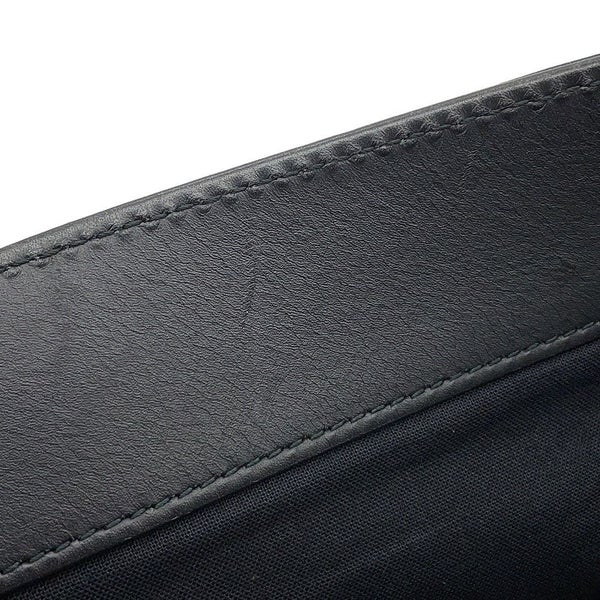 バレンシアガ トートバッグ ネイビートート レザー/キャンバス 374767 BALENCIAGA 黒 白