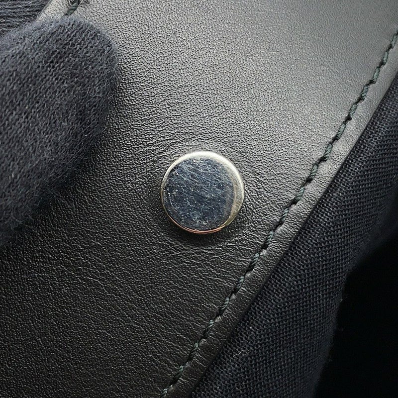 バレンシアガ トートバッグ ネイビートート レザー/キャンバス 374767 BALENCIAGA 黒 白