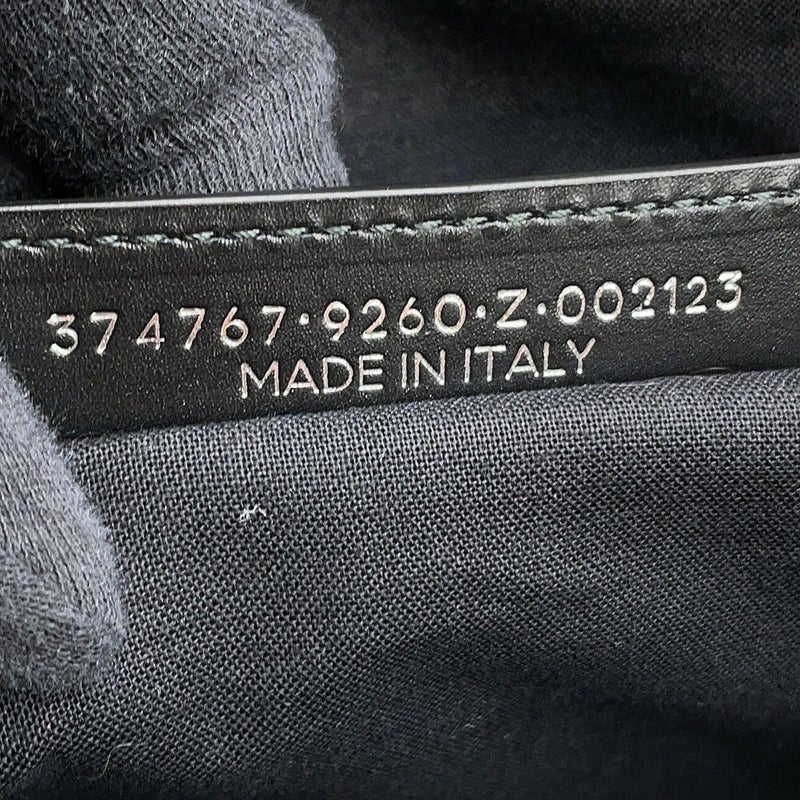 バレンシアガ トートバッグ ネイビートート レザー/キャンバス 374767 BALENCIAGA 黒 白