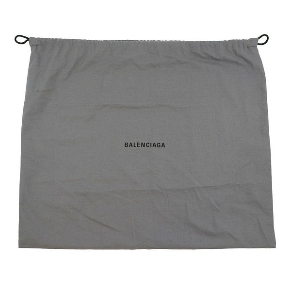 バレンシアガ トートバッグ ネイビートート レザー/キャンバス 374767 BALENCIAGA 黒 白