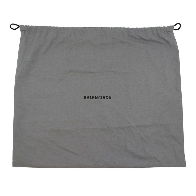 バレンシアガ トートバッグ ネイビートート レザー/キャンバス 374767 BALENCIAGA 黒 白