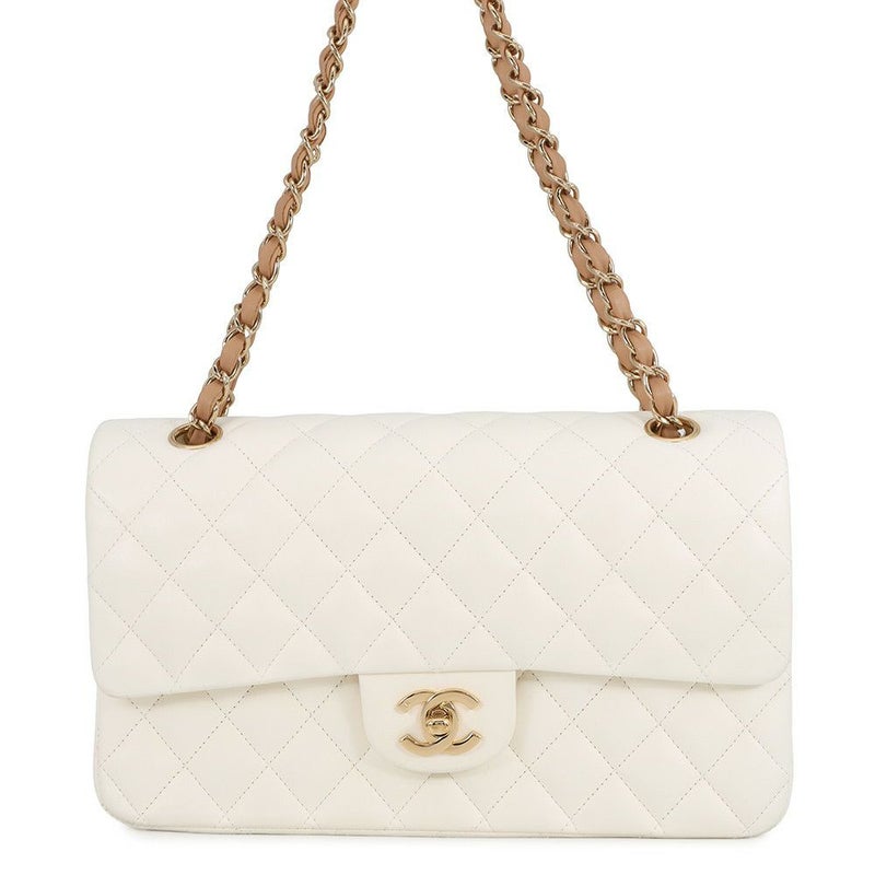 シャネル チェーンショルダーバッグ マトラッセ25 ココマーク ラムスキン ダブルチェーン A01112 CHANEL