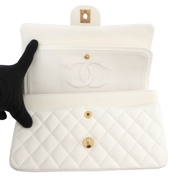 シャネル チェーンショルダーバッグ マトラッセ25 ココマーク ラムスキン ダブルチェーン A01112 CHANEL