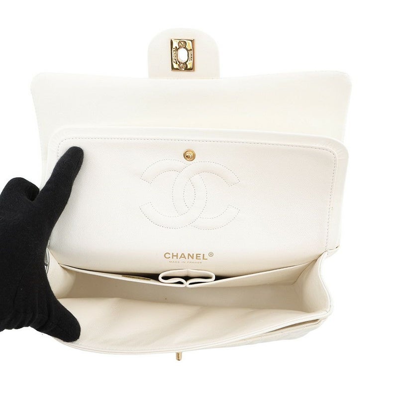 シャネル チェーンショルダーバッグ マトラッセ25 ココマーク ラムスキン ダブルチェーン A01112 CHANEL