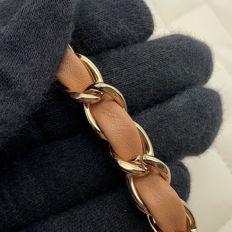 シャネル チェーンショルダーバッグ マトラッセ25 ココマーク ラムスキン ダブルチェーン A01112 CHANEL