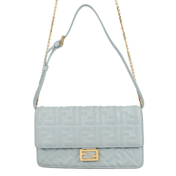 フェンディ チェーンショルダーバッグ バゲット ズッカ柄 レザー 8M0498 FENDI  ワンショルダー ウォレット 3ｗay