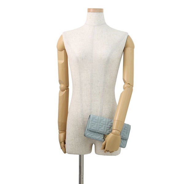 フェンディ チェーンショルダーバッグ バゲット ズッカ柄 レザー 8M0498 FENDI  ワンショルダー ウォレット 3ｗay