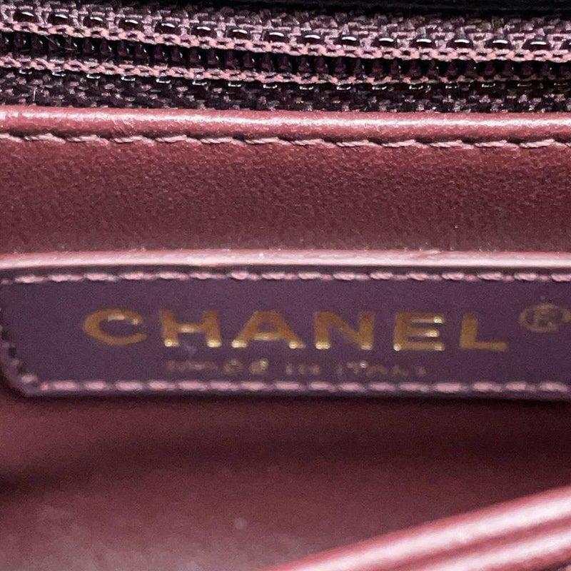 シャネル ハンドバッグ ココマーク トップハンドル ミニ フラップ キャビアスキン AS2215 CHANEL 2wayショルダー 黒