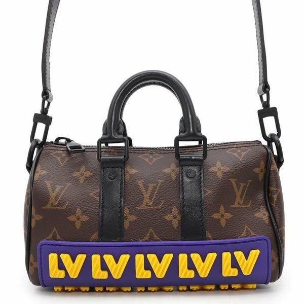 ルイヴィトン ハンドバッグ モノグラム/LVラバー キーポルXS M45788 LOUIS VUITTON 黒 ブラック