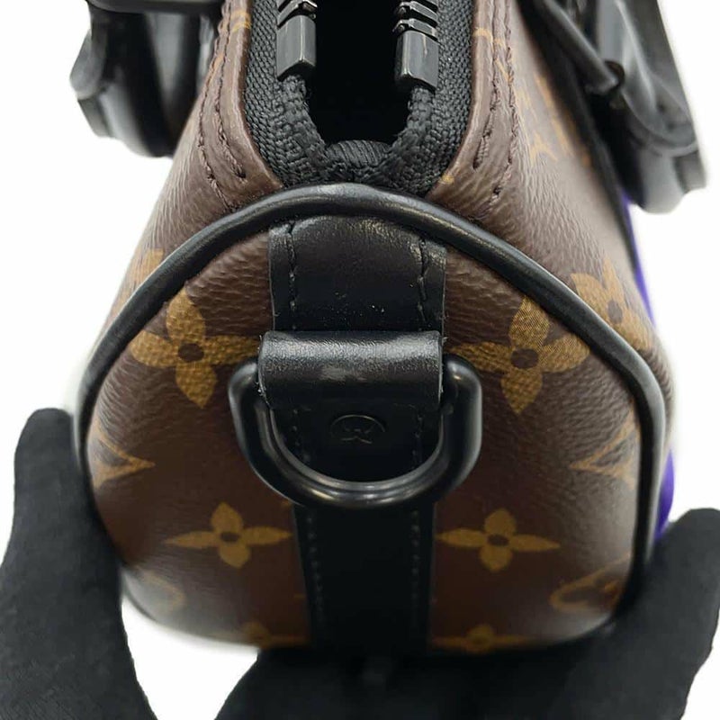 ルイヴィトン ハンドバッグ モノグラム/LVラバー キーポルXS M45788 LOUIS VUITTON 黒 ブラック