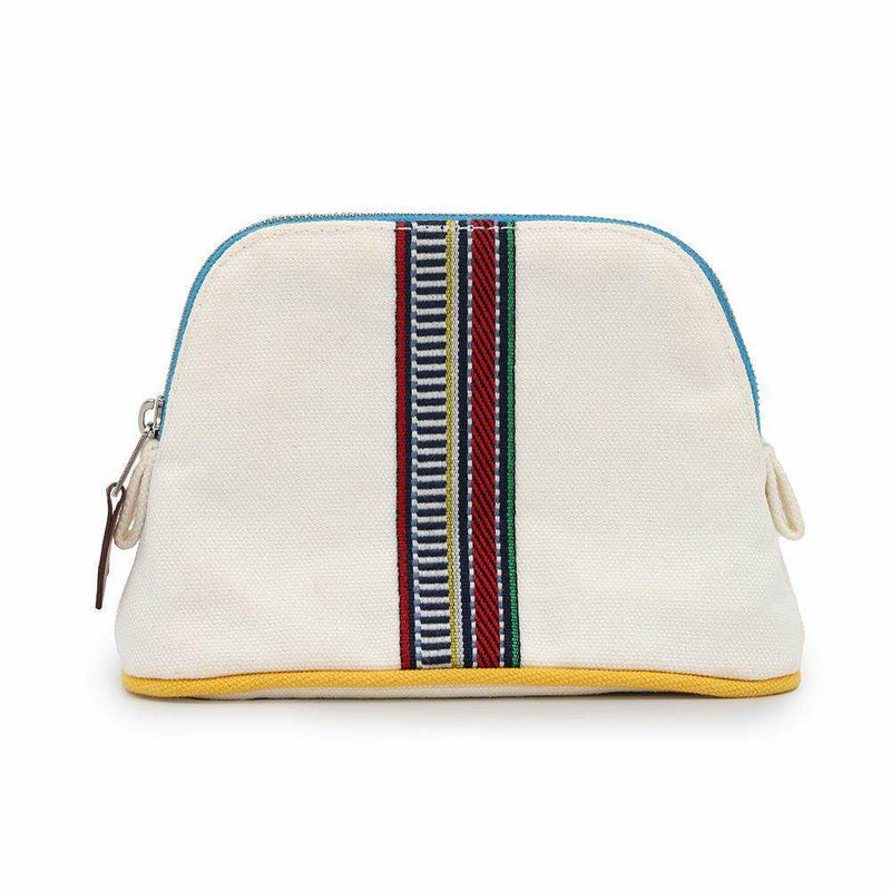 エルメス ポーチ BOLIDE RUBAN CANNELLE ミニ キャンバス HERMES 小物入れ 化粧ポーチ 白