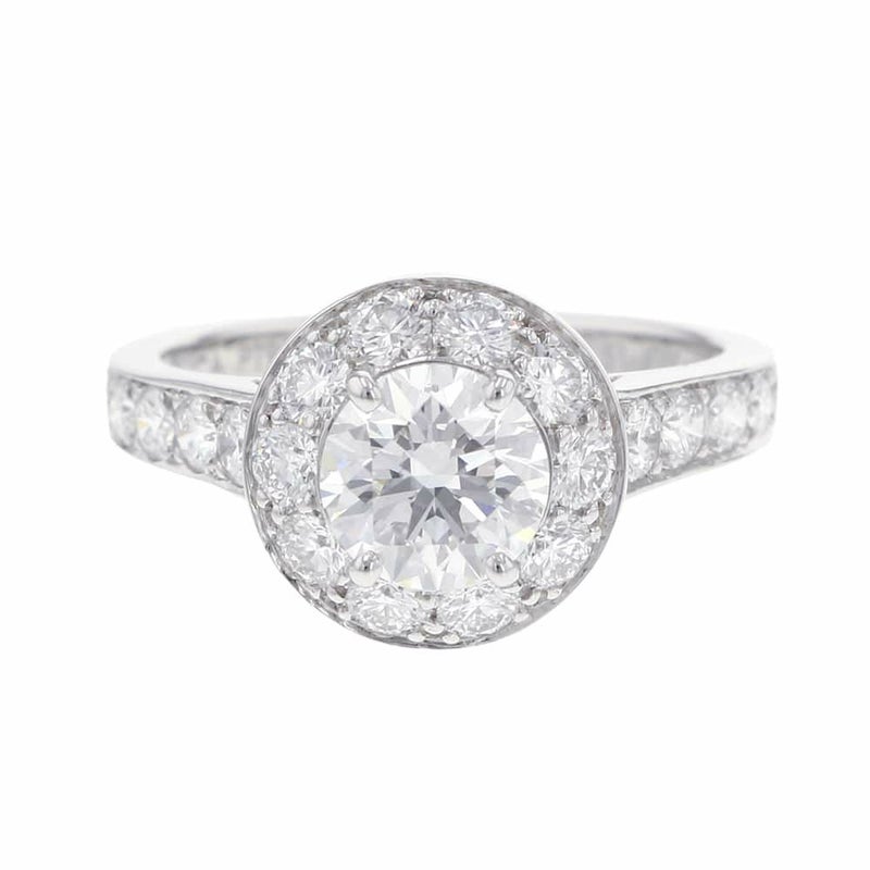 ヴァンクリーフ&アーペル リング イコーヌ ダイヤモンド 1.02ct Pt950プラチナ サイズ51 GIA鑑定書付き 指輪 ジュエリー