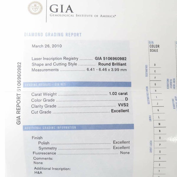 ヴァンクリーフ&アーペル リング イコーヌ ダイヤモンド 1.02ct Pt950プラチナ サイズ51 GIA鑑定書付き 指輪 ジュエリー