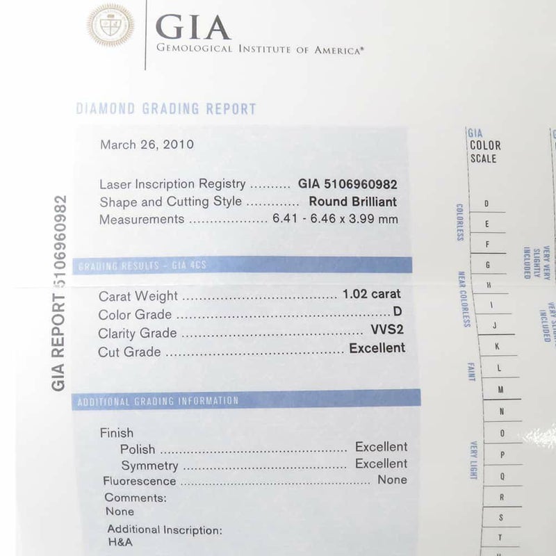 ヴァンクリーフ&アーペル リング イコーヌ ダイヤモンド 1.02ct Pt950プラチナ サイズ51 GIA鑑定書付き 指輪 ジュエリー