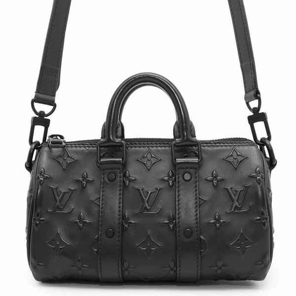 ルイヴィトン ハンドバッグ モノグラム・シール キーポル XS M57960 LOUIS VUITTON 2wayショルダー メンズ 黒