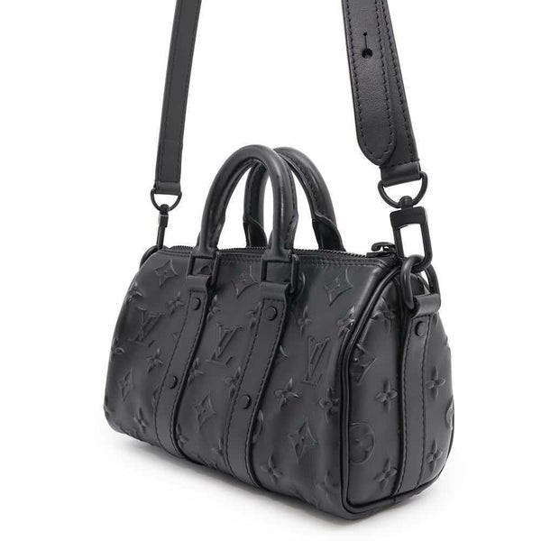 ルイヴィトン ハンドバッグ モノグラム・シール キーポル XS M57960 LOUIS VUITTON 2wayショルダー メンズ 黒