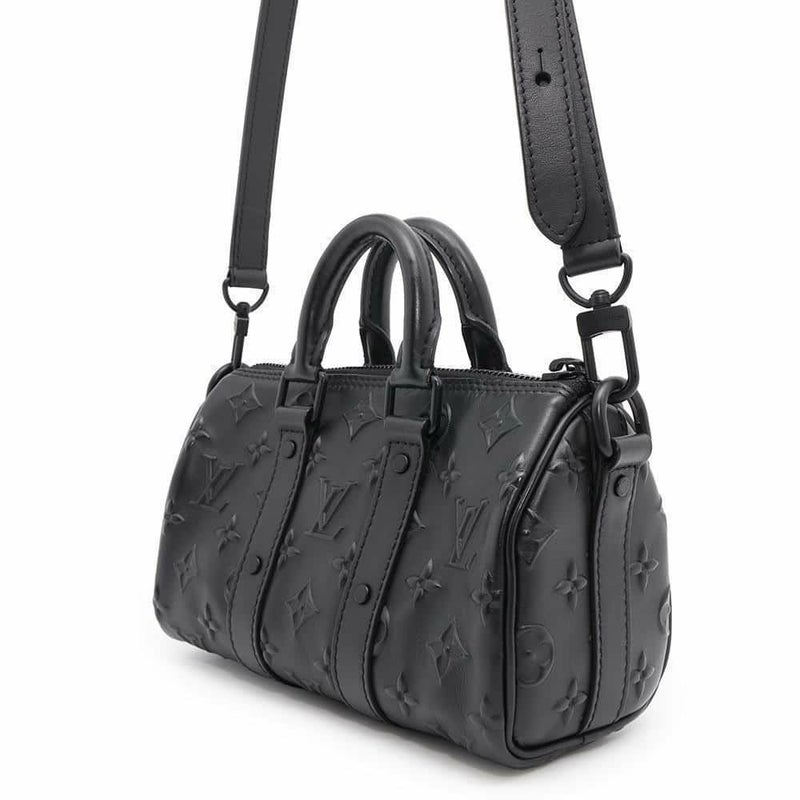 ルイヴィトン ハンドバッグ モノグラム・シール キーポル XS M57960 LOUIS VUITTON 2wayショルダー メンズ 黒