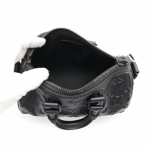 ルイヴィトン ハンドバッグ モノグラム・シール キーポル XS M57960 LOUIS VUITTON 2wayショルダー メンズ 黒