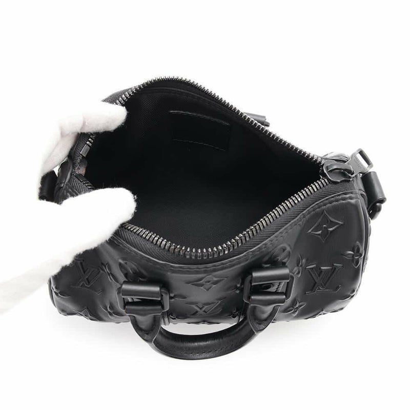 ルイヴィトン ハンドバッグ モノグラム・シール キーポル XS M57960 LOUIS VUITTON 2wayショルダー メンズ 黒