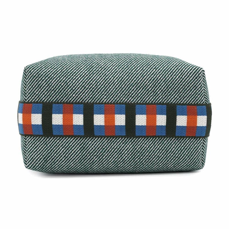 エルメス ポーチ ブリッド・ア・ブラック オ・カレ PM ヴェールフォレ/ベルフォーレ/シルバー金具 キャンバス HERMES