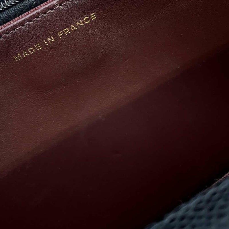 シャネル チェーンウォレット クラシック マトラッセ ココマーク キャビアスキン AP0250 CHANEL 財布 黒
