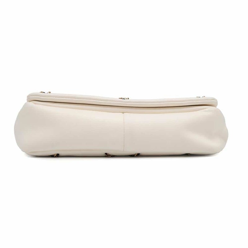 シャネル チェーンショルダーバッグ ココマーク ラムスキン AS2383 CHANEL バッグ 白 黒