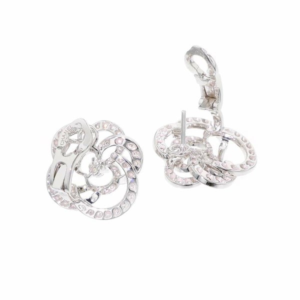 シャネル ピアス カメリア コレクション イヤリング ダイヤモンド 126P 約1.39ct K18WGホワイトゴールド J2672 CHANEL ジュエリー