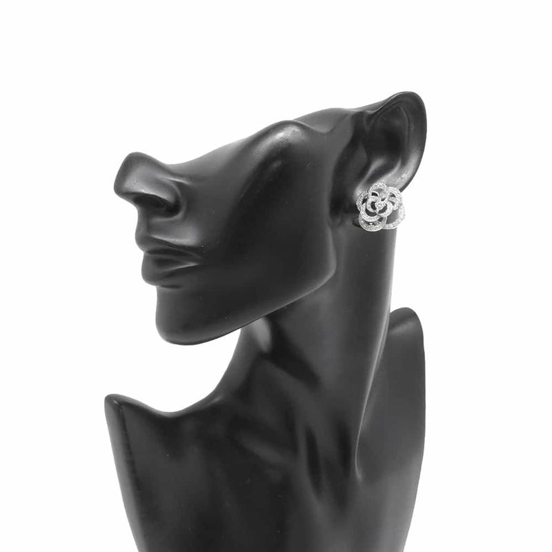 シャネル ピアス カメリア コレクション イヤリング ダイヤモンド 126P 約1.39ct K18WGホワイトゴールド J2672 CHANEL ジュエリー