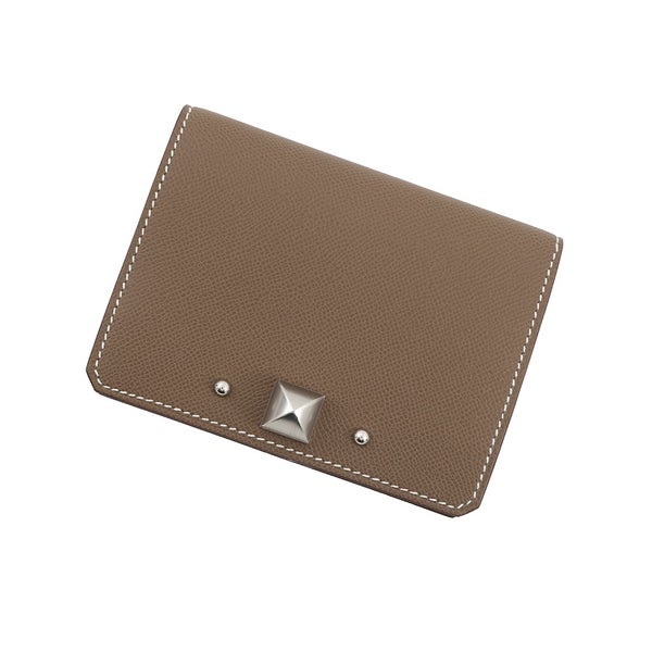 エルメス カードケース メドール エトゥープ/シルバー金具 シェブルシャムキラ B刻印