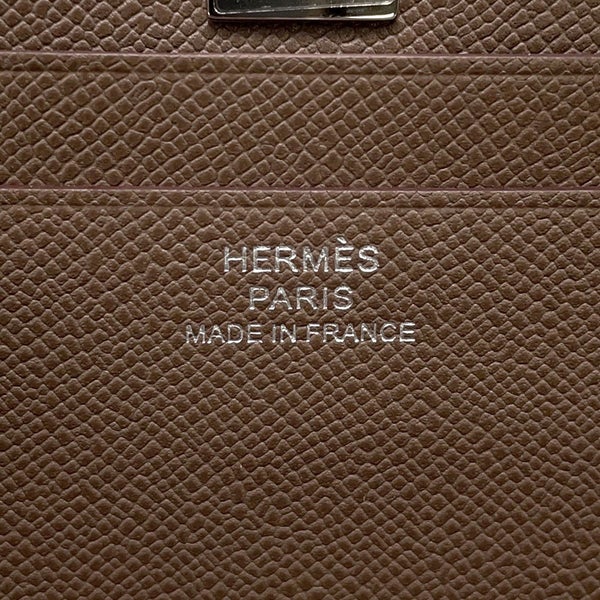 エルメス カードケース メドール エトゥープ/シルバー金具 シェブルシャムキラ B刻印