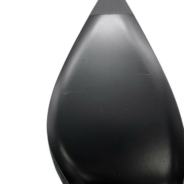 エルメス パンプス ファタル85 グリーン スエード レディースサイズ38 HERMES 靴