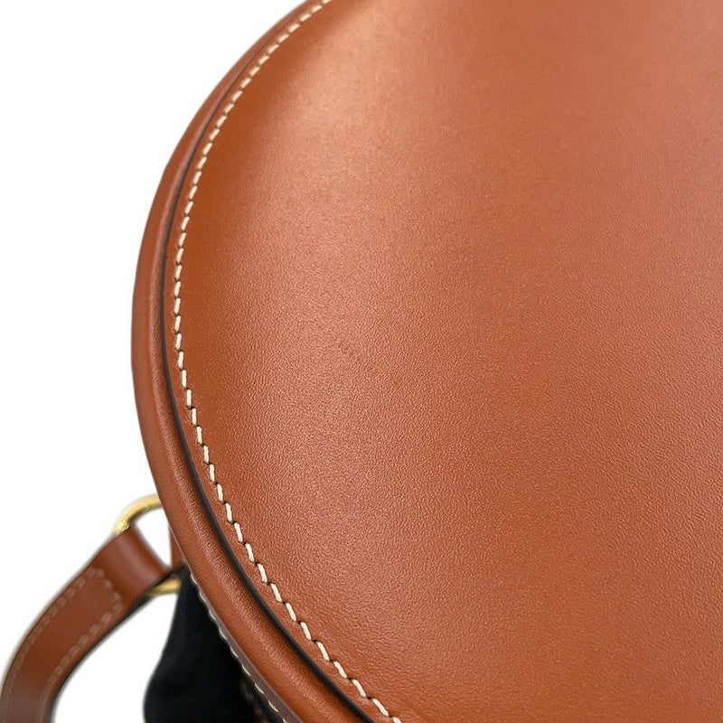 セリーヌ ショルダーバッグ トリオンフ タンブール ミディアム PVC レザー 195192 CELINE ブラウン