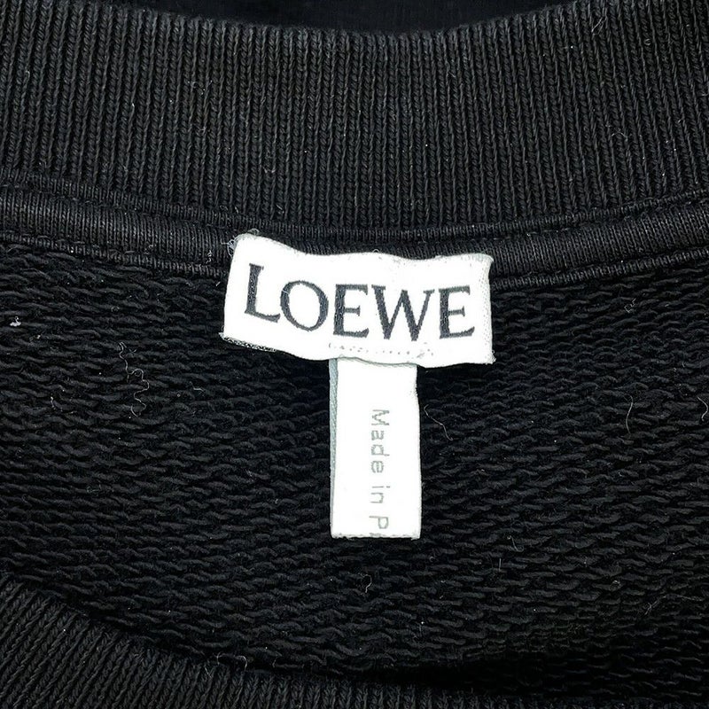 ロエベ スウェット ロゴ刺繍 レギュラーフィットスウェットシャツ メンズサイズXXL H526Y24J26 LOEWE 黒 トップス