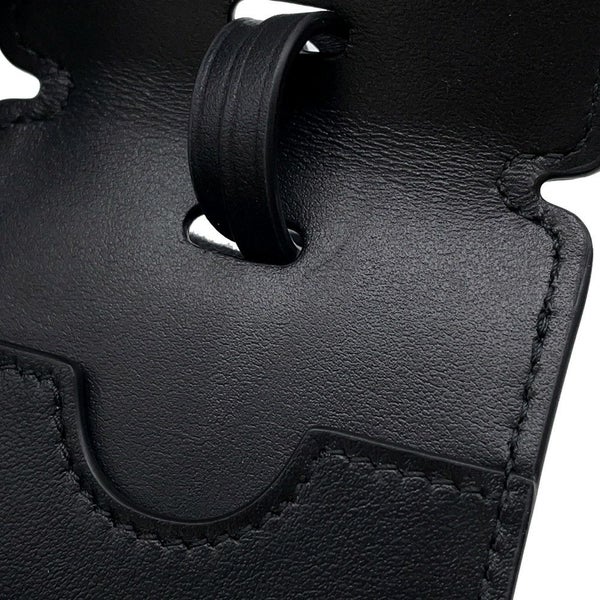 バレンシアガ バッグチャーム タグ キーリングチャーム レザー 8196402ABMB1000 BALENCIAGA 黒