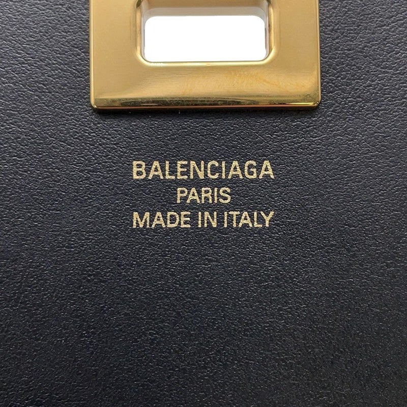 バレンシアガ バッグチャーム タグ キーリングチャーム レザー 8196402ABMB1000 BALENCIAGA 黒