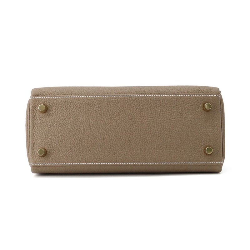 エルメス ハンドバッグ ケリー25 内縫い エトゥープ/ゴールド金具 トゴ W刻印 ２wayショルダー