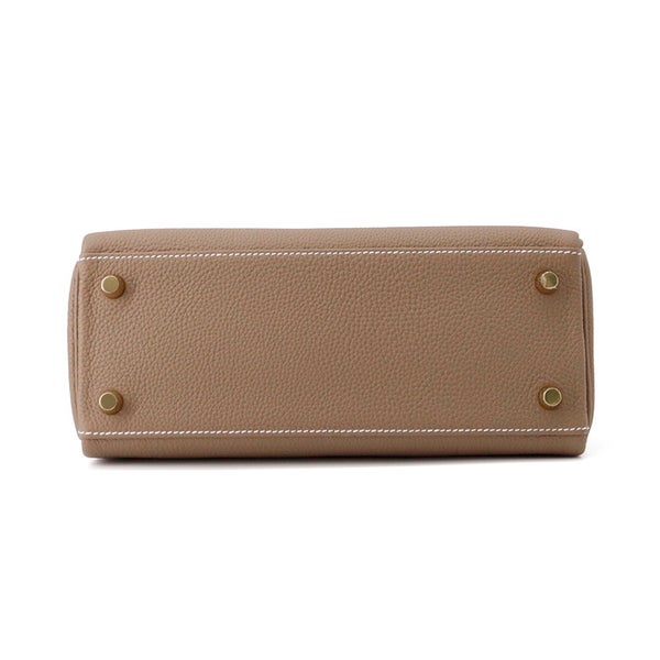 エルメス ハンドバッグ ケリー25 内縫い エトゥープ/ゴールド金具 トゴ W刻印 ２wayショルダー