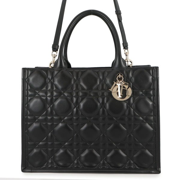 ディオール トートバッグ マクロカナージュ ブックトート ミディアム M1324OWHP Christian Dior 2way 黒
