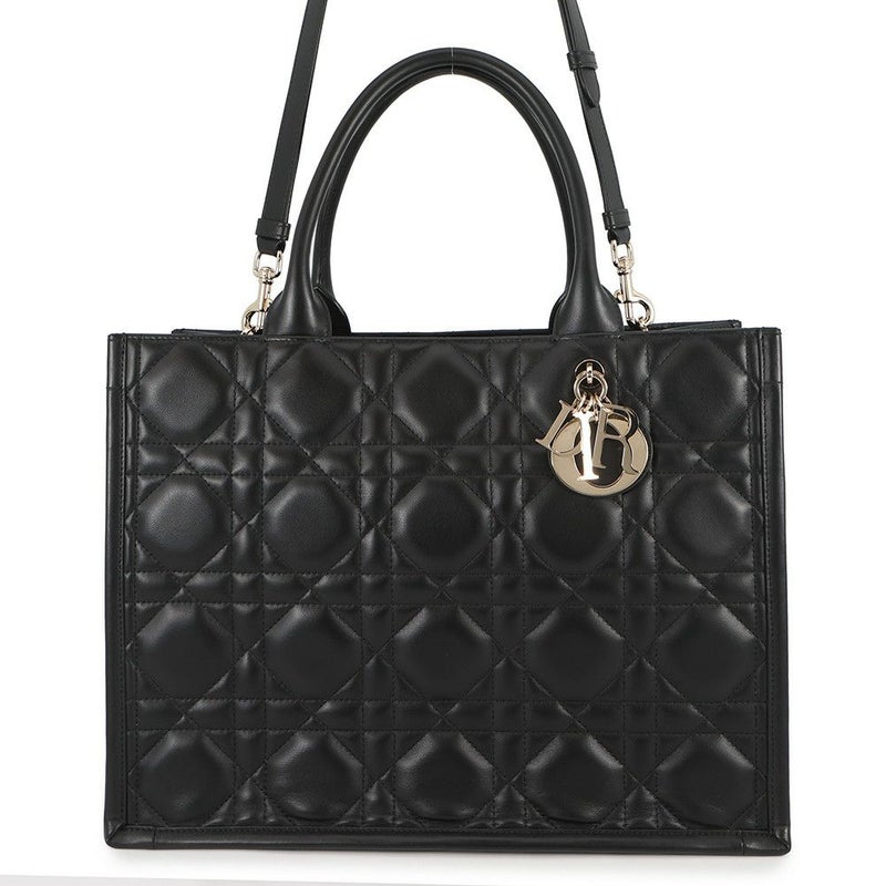 ディオール トートバッグ マクロカナージュ ブックトート ミディアム M1324OWHP Christian Dior 2way 黒