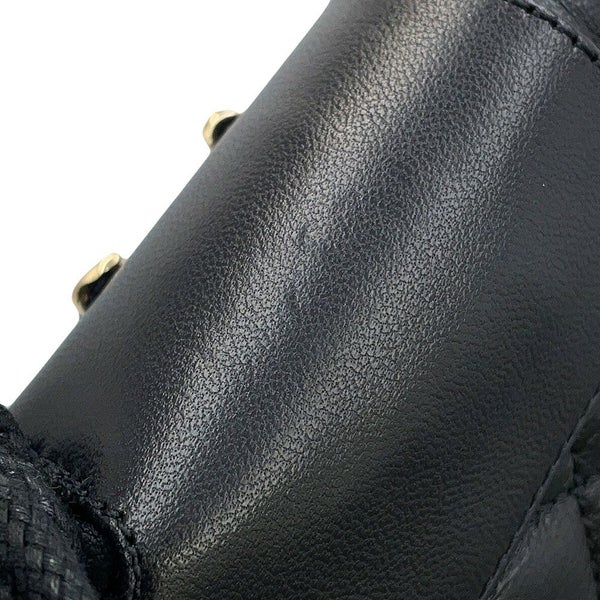 シャネル ショートブーツ マトラッセ ココマーク CHANEL19 レザー レディースサイズ37 1/2C G36424 CHANEL 靴 黒