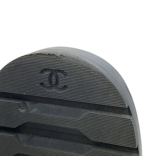 シャネル ショートブーツ マトラッセ ココマーク CHANEL19 レザー レディースサイズ37 1/2C G36424 CHANEL 靴 黒