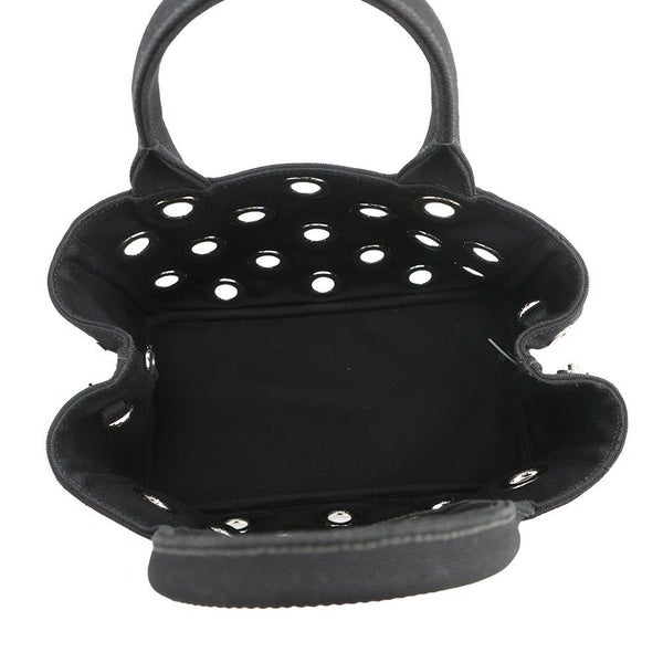 プラダ トートバッグ カナパ CANAPA パンチング キャンバス 1BG439 PRADA 2way 黒
