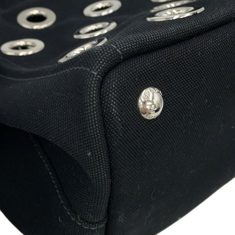 プラダ トートバッグ カナパ CANAPA パンチング キャンバス 1BG439 PRADA 2way 黒