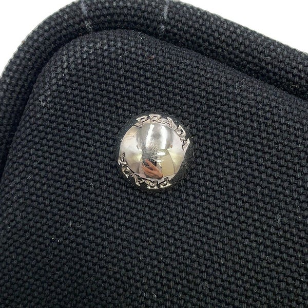 プラダ トートバッグ カナパ CANAPA パンチング キャンバス 1BG439 PRADA 2way 黒