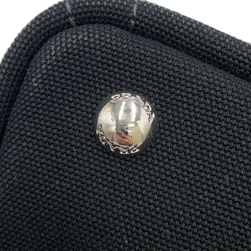 プラダ トートバッグ カナパ CANAPA パンチング キャンバス 1BG439 PRADA 2way 黒